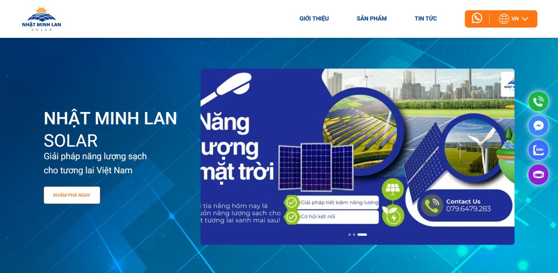 NhatMinhLan Solar Landing Page